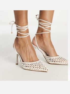 Asos Preston Woven Tie Heels